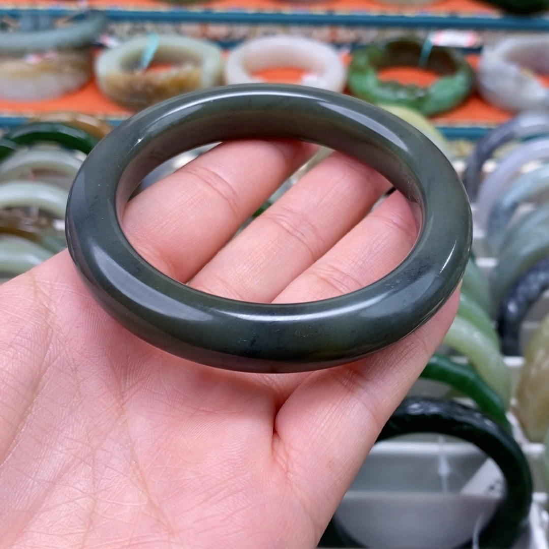 和田玉未镶嵌手镯59.5