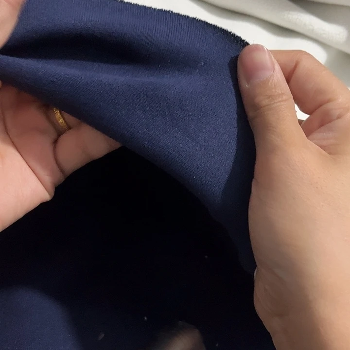 微瑕藏蓝色奥粒绒白色绒1.8×2米长