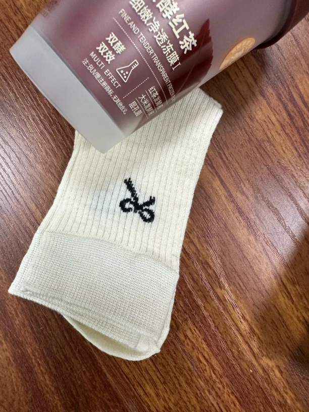 白色蝴蝶结袜（红茶面）