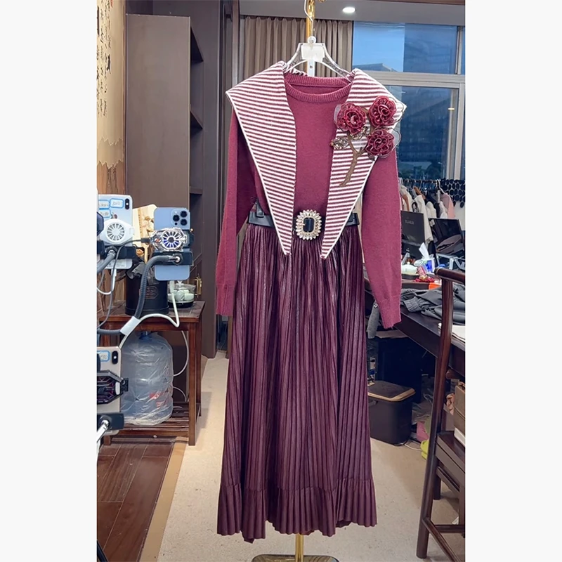 芙娜妮新款2025洋气衣服一整套气质穿搭显瘦女装套装F2431784