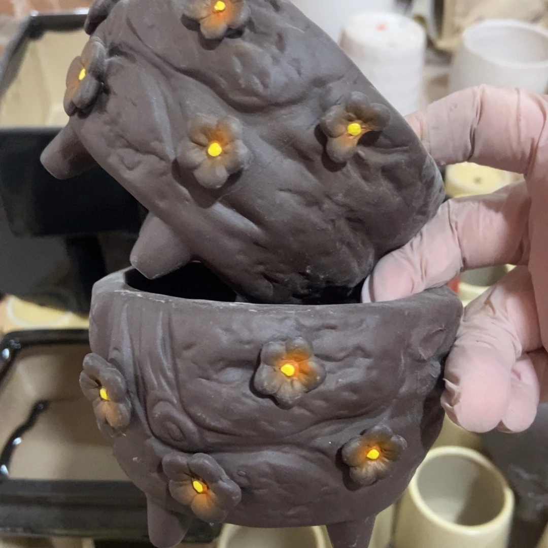 红陶高温陶瓷花盆