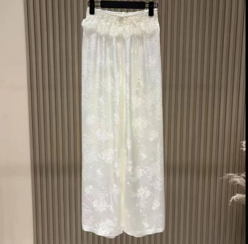 女士夏天新国风休闲年百搭轻显桑蚕丝瘦凉感裤子