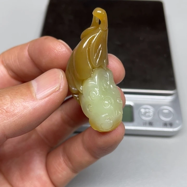 和田玉吊坠(不含链)未镶嵌闲**鹤