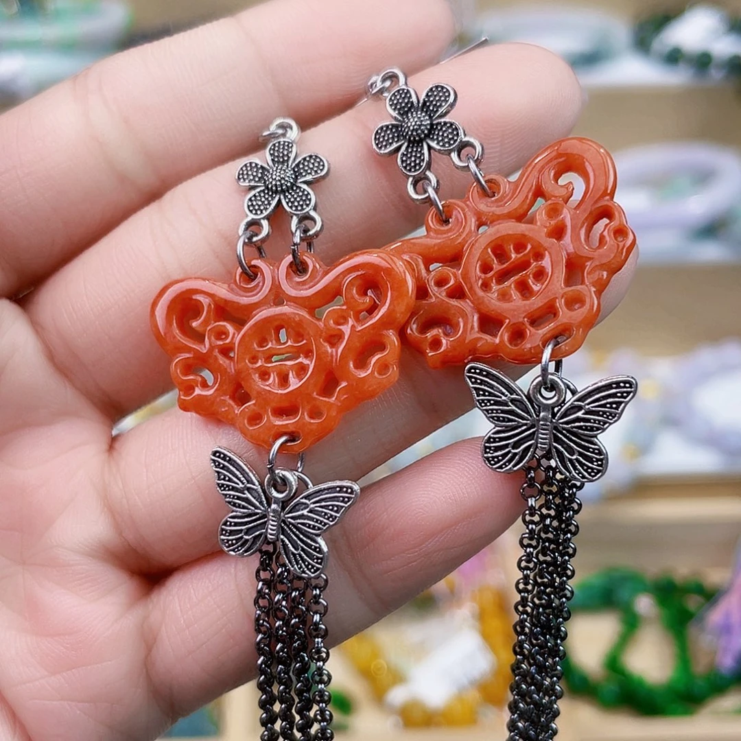 翡翠未镶嵌手链耳坠