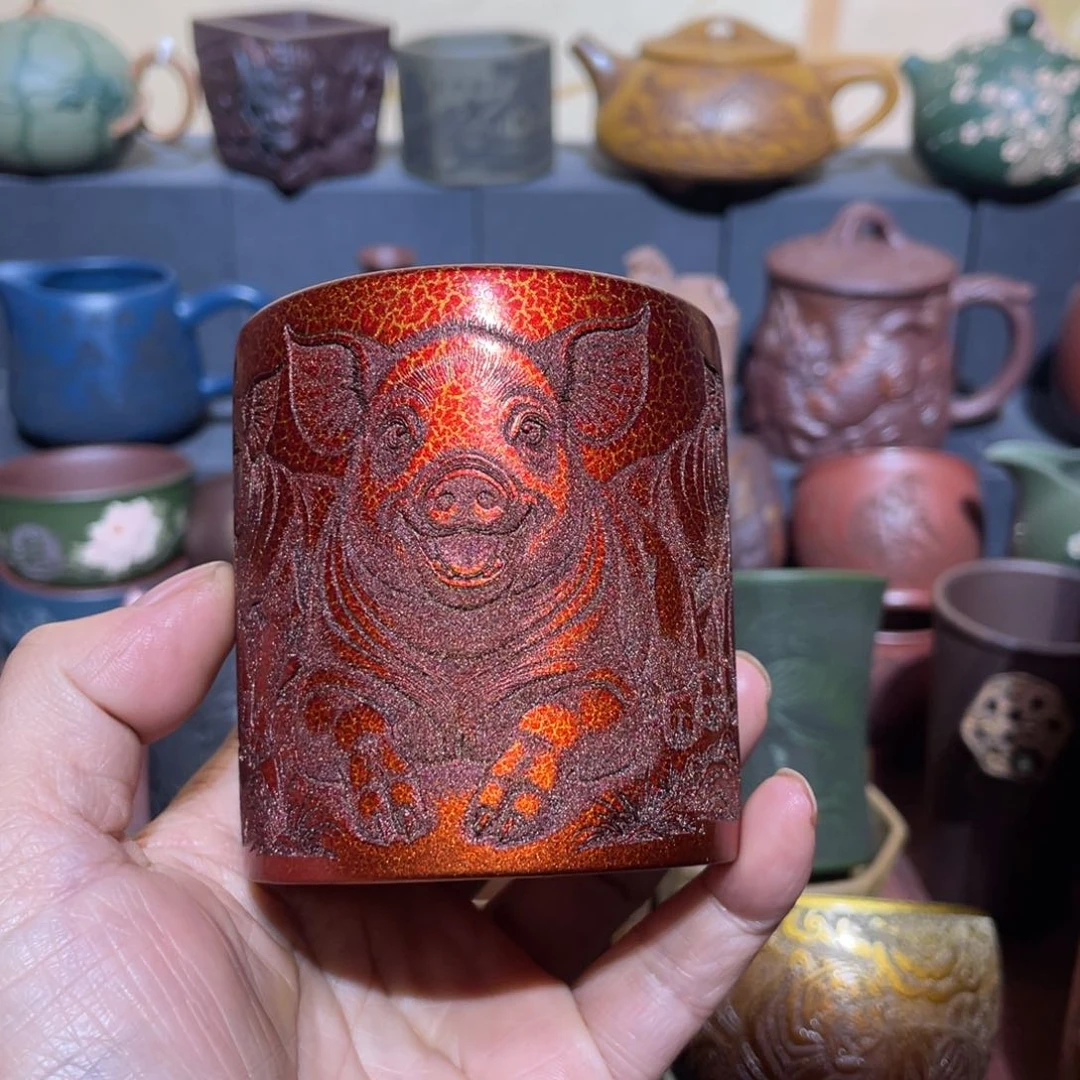 原矿紫砂手工主人杯