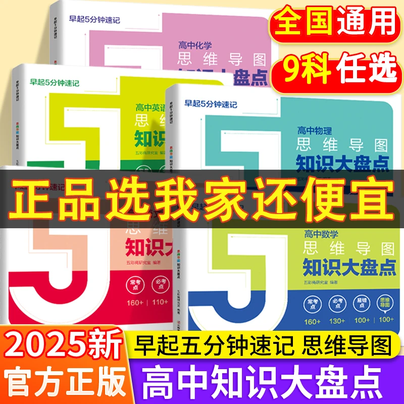 张老师推荐高中思维导图2025新版高中知识大盘点数学高中教辅推荐
