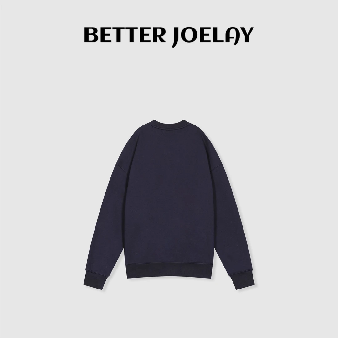 BETTERJOELAY-加绒【西西里情书】时尚圆领百搭简约大版卫衣KH1131