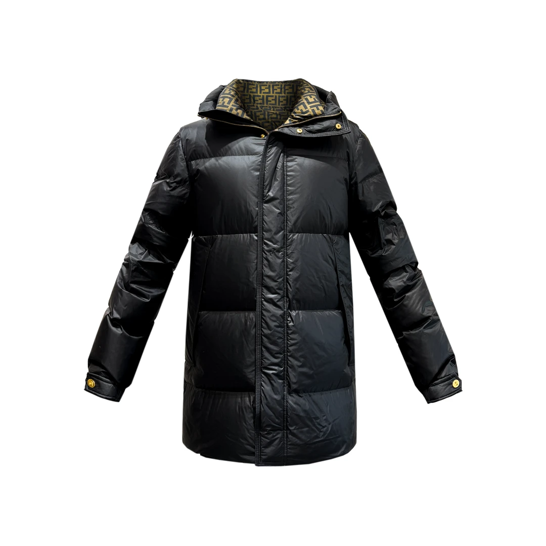 朗尼芬迪冬季男士休闲潮流加厚中长款羽绒外套7332550181