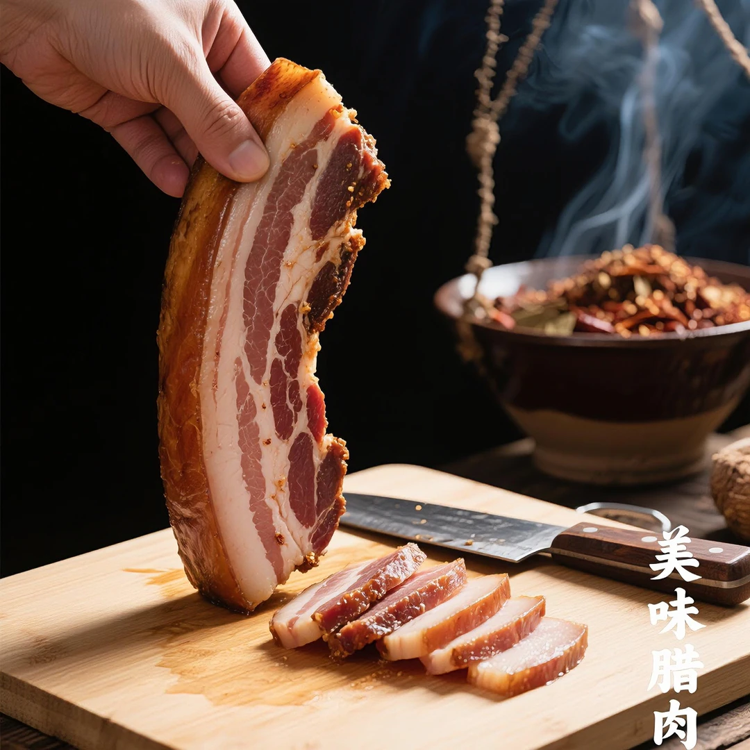 【五花肉】柴火烟熏古法腌真空包装醇香扑鼻湘味十足五腌制花腊肉