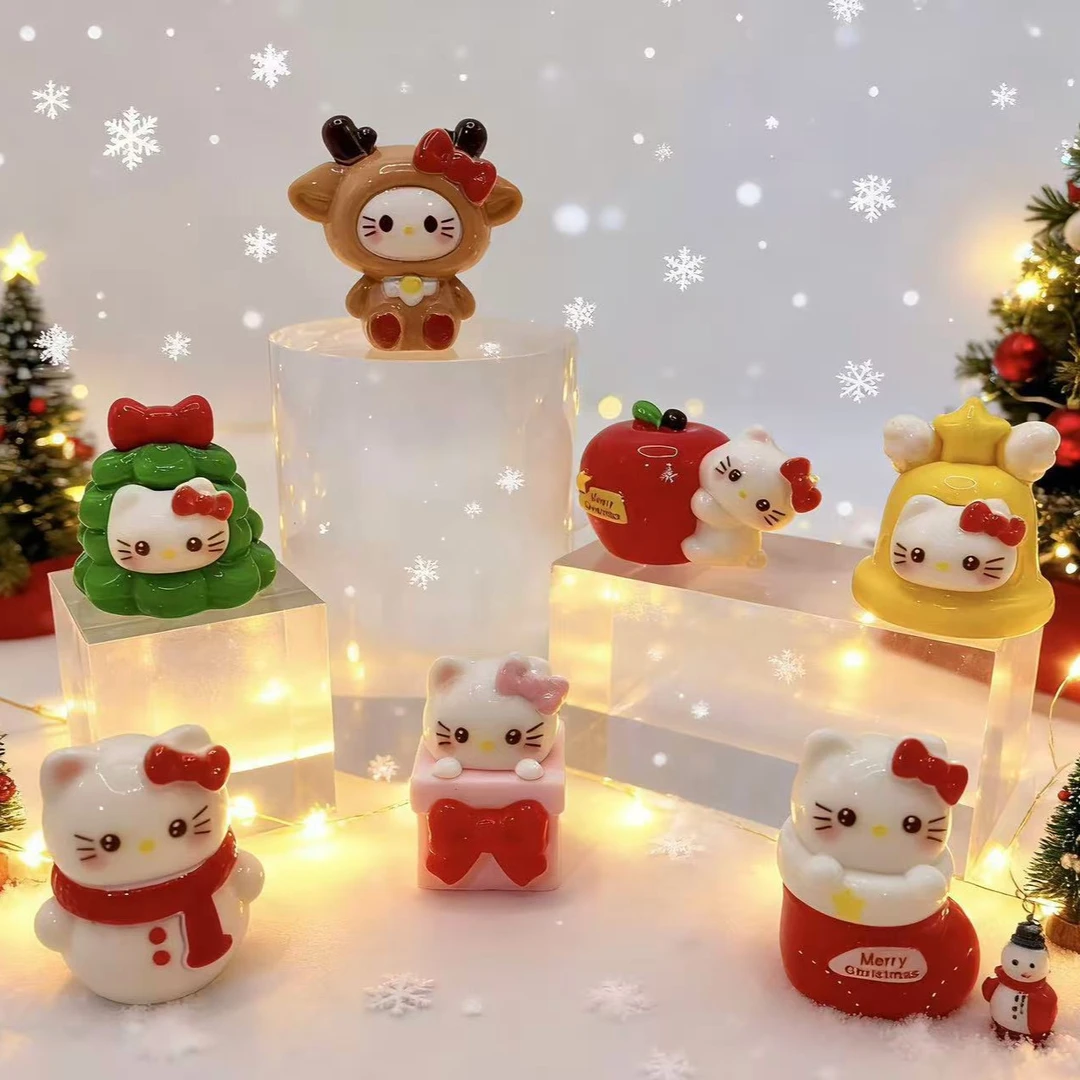 【双许愿+九宫格】圣诞KT萌粒diy饰品树脂小摆件