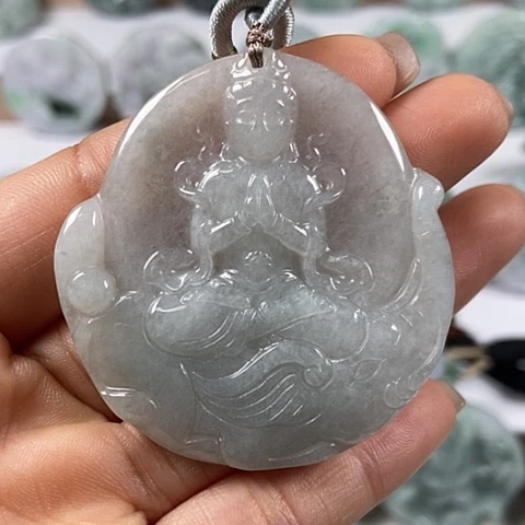 翡翠颈饰未镶嵌普贤菩萨福利