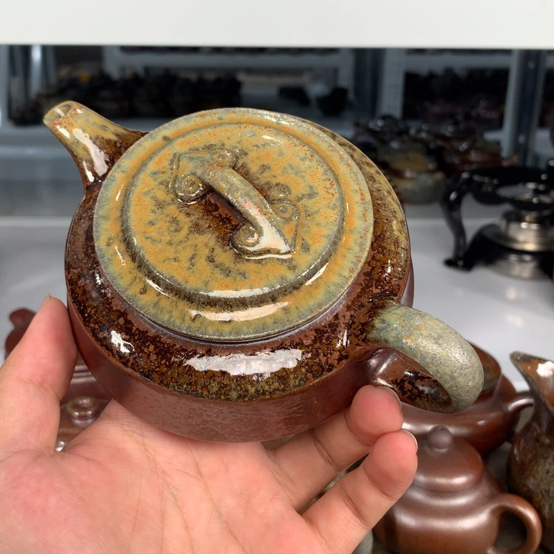茶壶紫砂纯自然柴烧