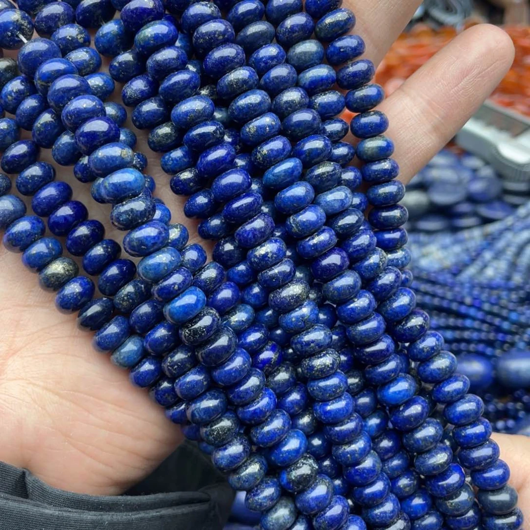 玛瑙/玉髓珠宝半成品未镶嵌一条装8mm青金算盘