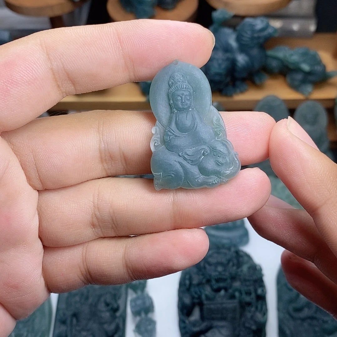 定制翡翠未镶嵌普贤