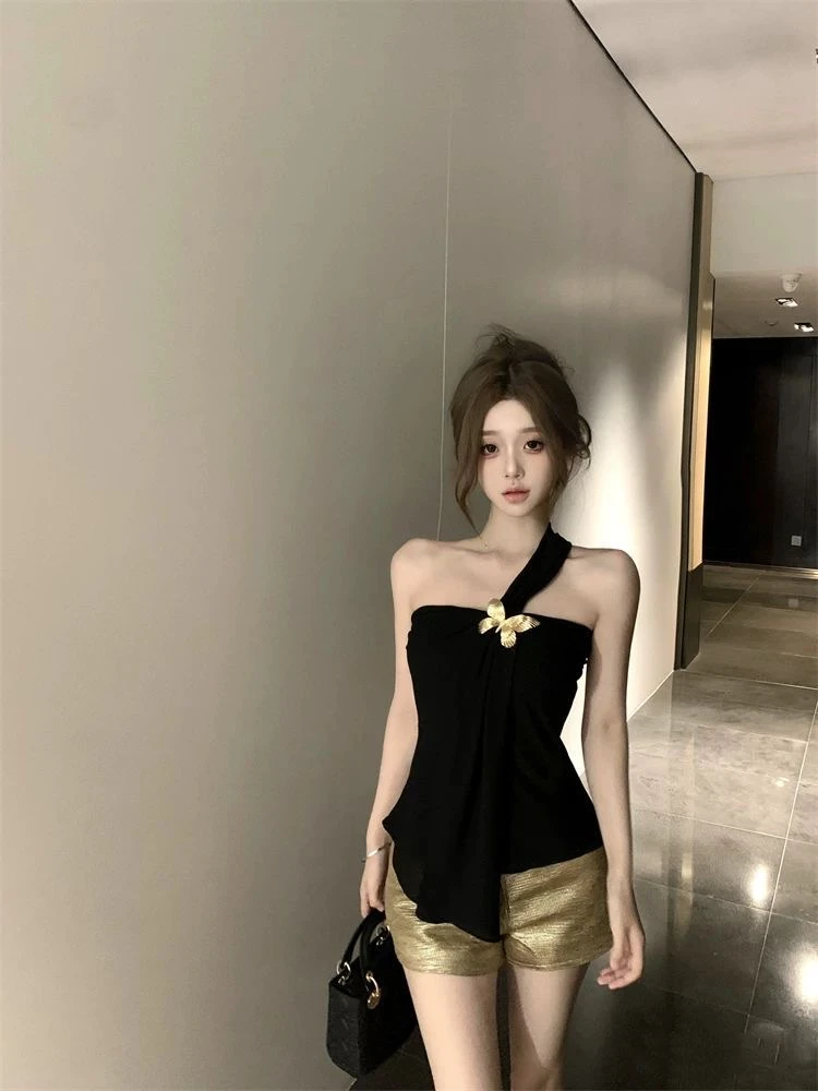 孤品)纯欲辣妹上衣 气质修身夏日款