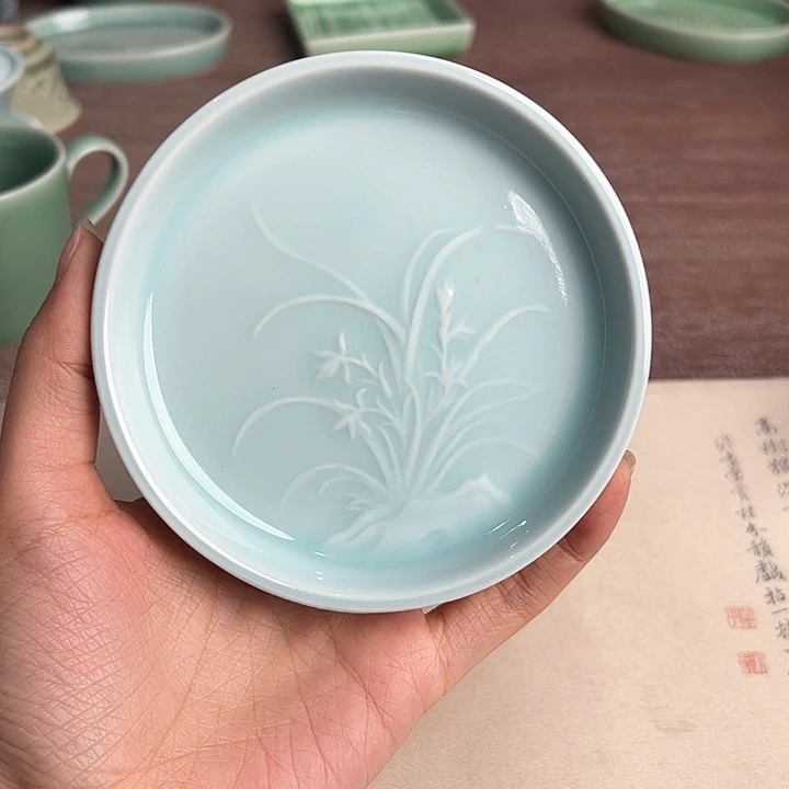 龙泉云间青瓷小米茶器