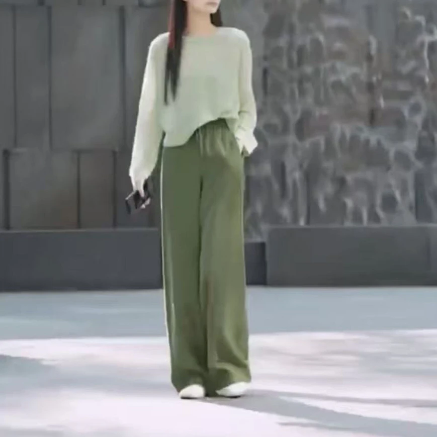 【大爱美依缘】新款时尚百搭简约宽松减龄显瘦上衣休闲直筒裤女两