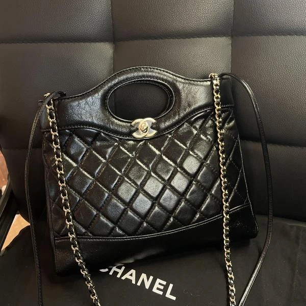 大吉中古/Chanel香奈儿31bag黑金斜挎包