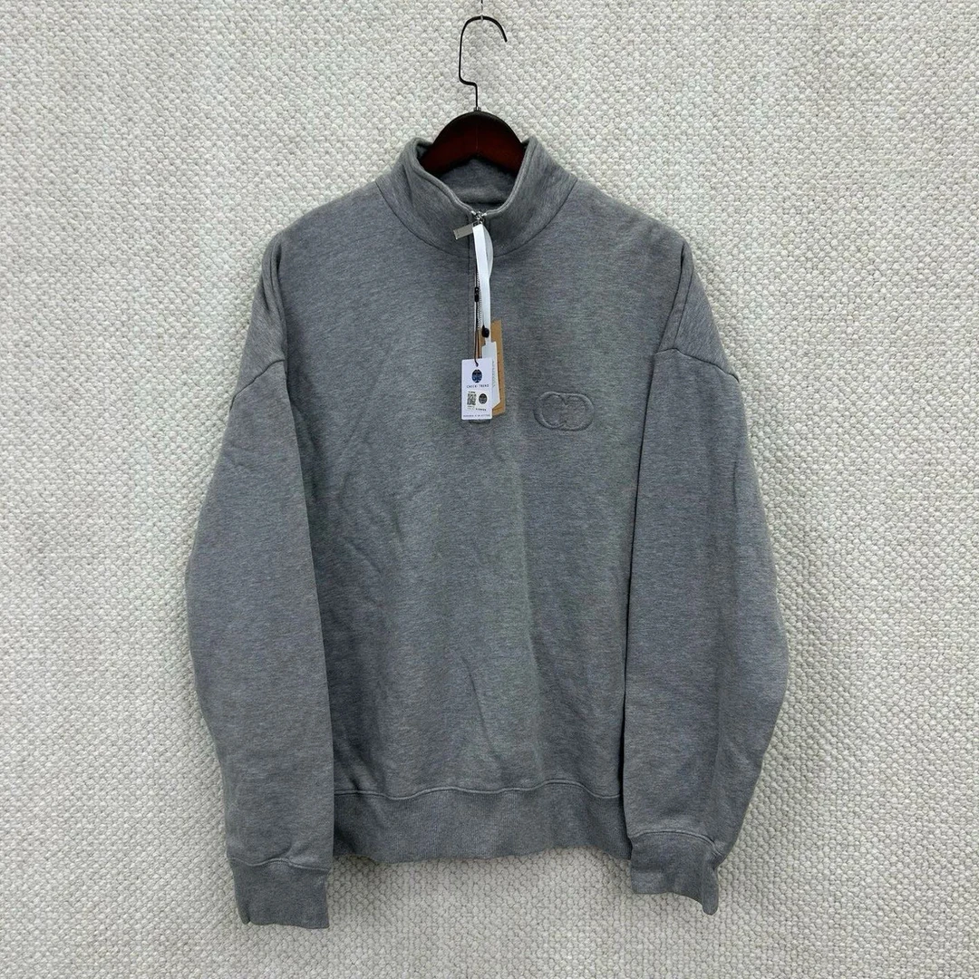 未使用 DIOR/迪奥 25ss标志刺绣半拉链长袖卫衣 L码 ys000424