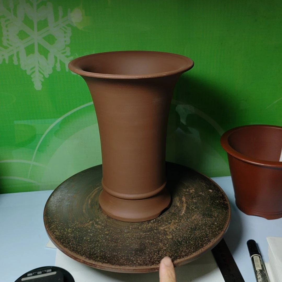 紫砂花盆口径17高度23