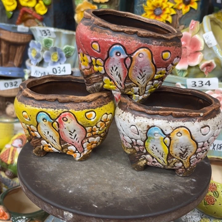 紫砂花盆粗陶材质多肉花盆