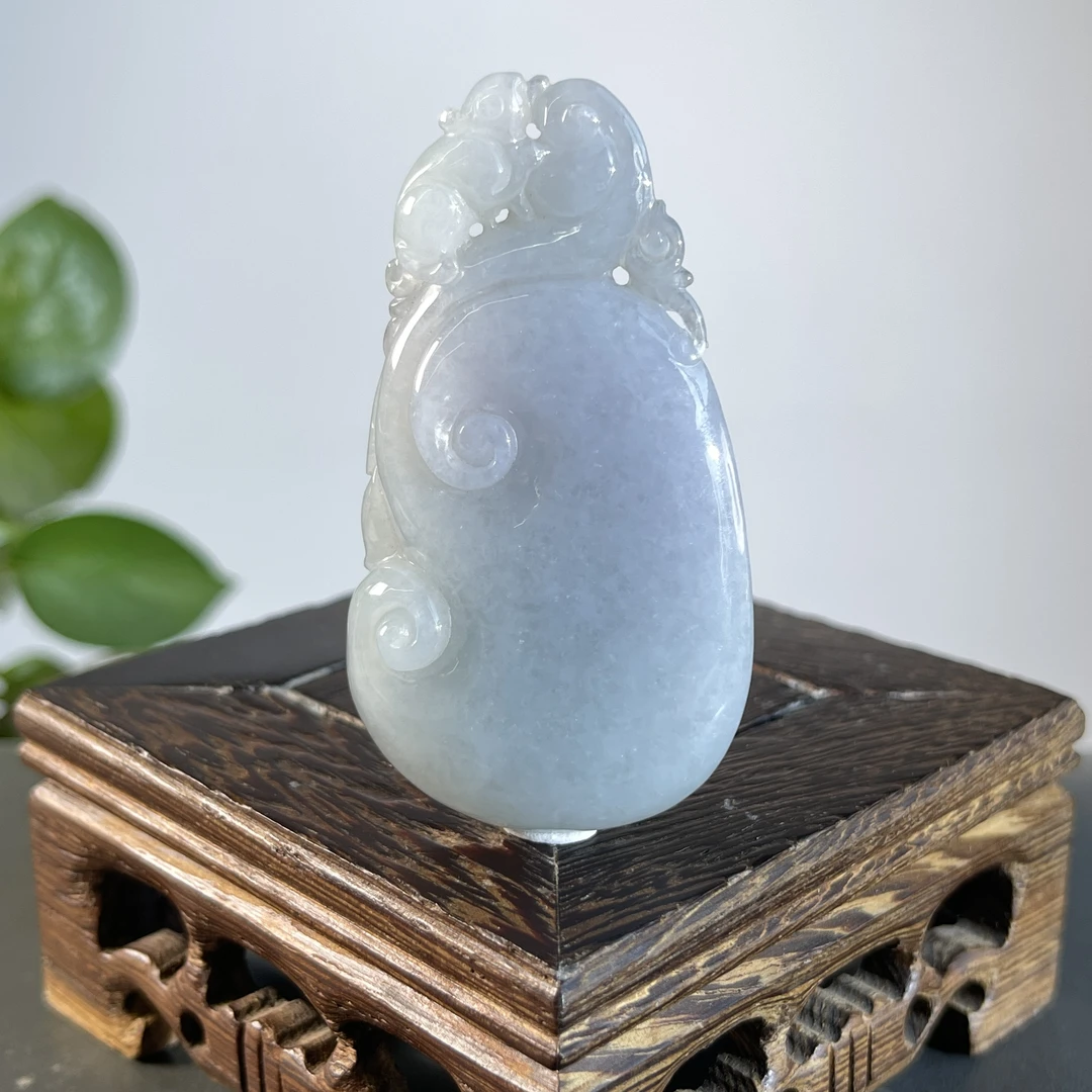 JTB28-44 天然缅甸A货翡翠  如意