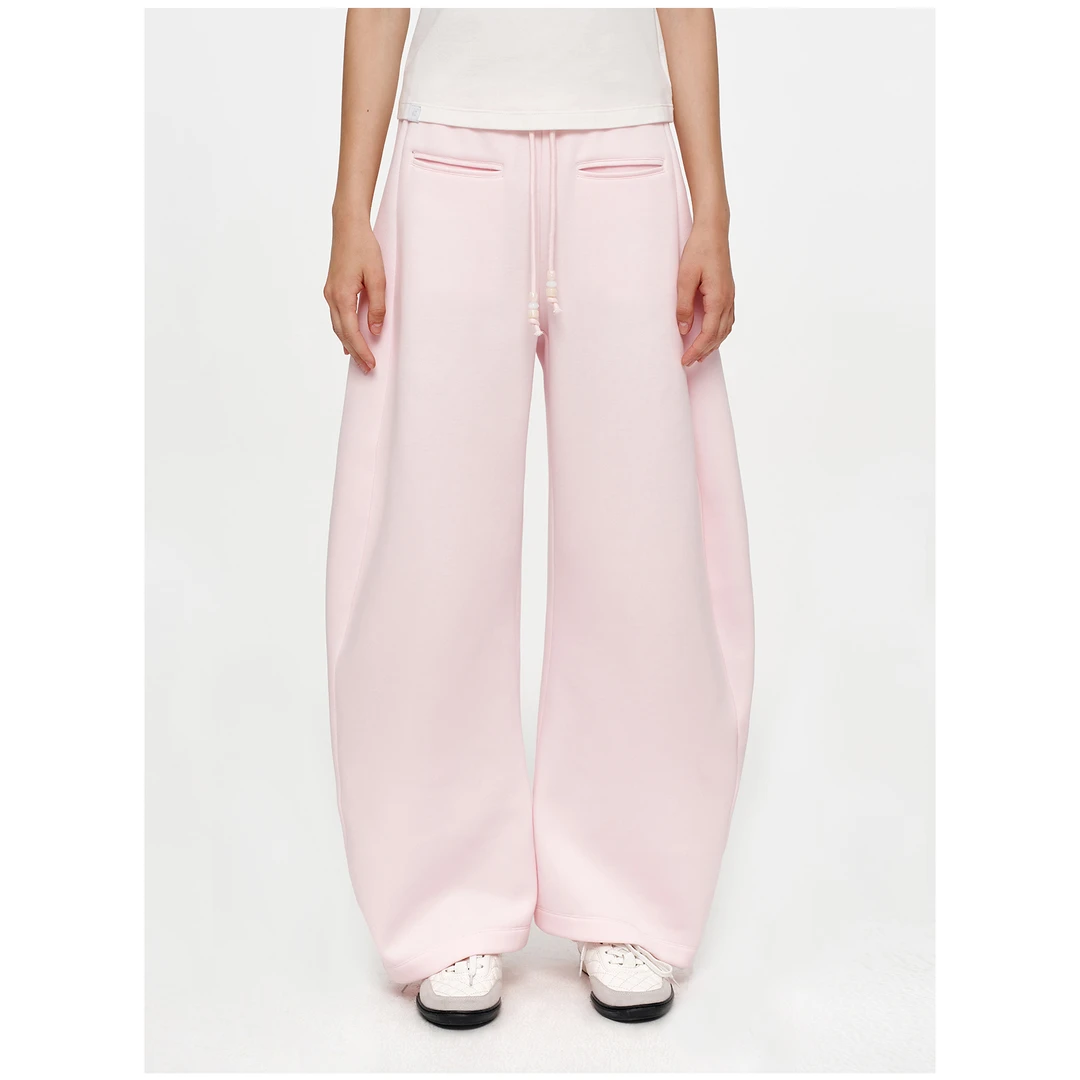 早秋设计师款显瘦弯刀裤休闲裤女百搭休闲高腰拖地宽松垂感卫裤