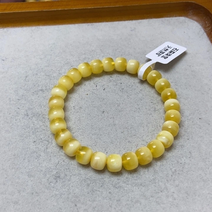 蜜蜡未镶嵌裸石手串