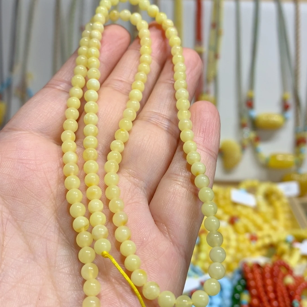 蜜蜡未镶嵌颈饰4.2mm