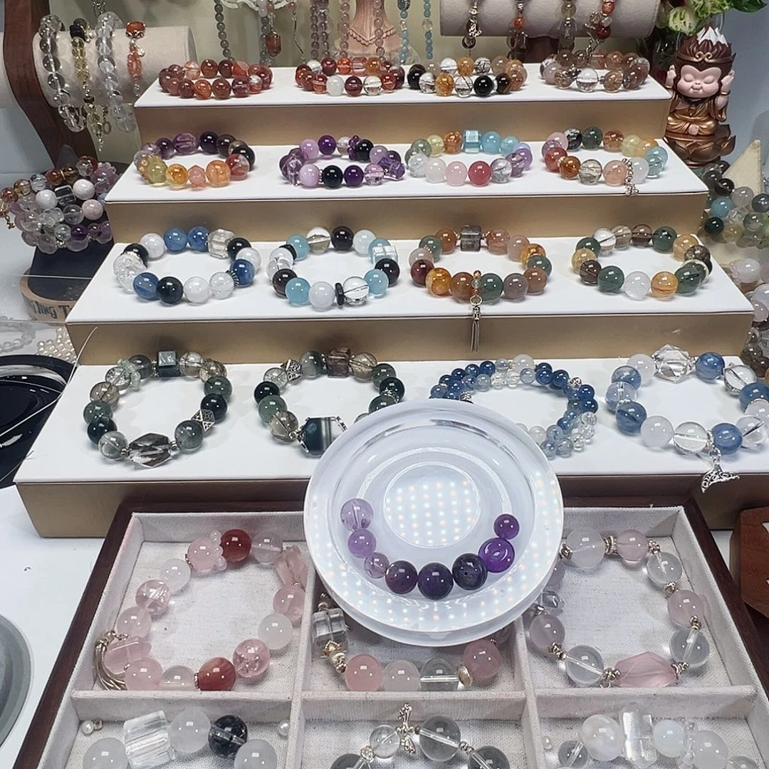 烟晶未镶嵌手链单珠