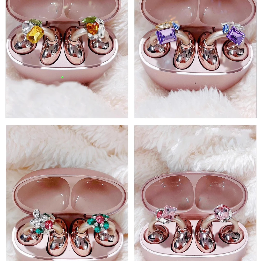 铜合金耳饰 新款炫彩耳机夹时尚夏季高颜值耳夹多巴胺氛围感配饰