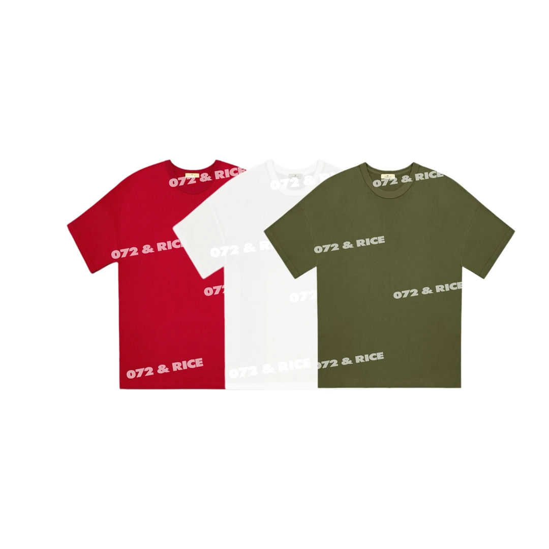 072 & RICE【常红TEE】100纯棉 夏季休闲圆领短袖T恤 32NB359Z*