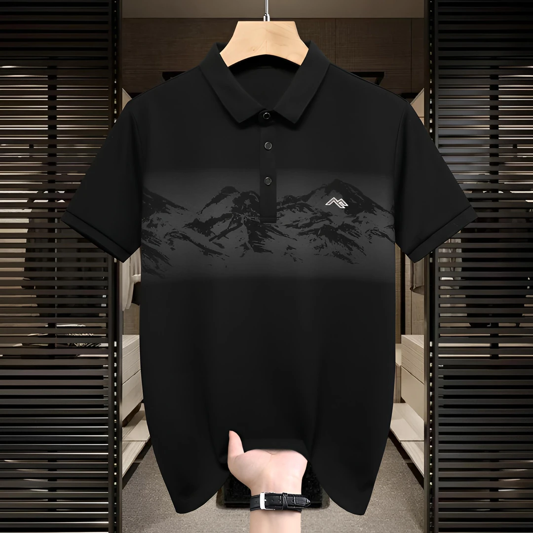 2025爆款POLO衫商务夏季T恤百搭衫休闲时尚户外薄运动翻领短袖男
