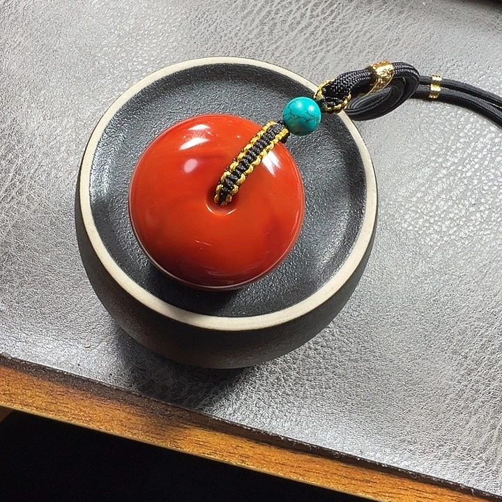 七***文南红玛瑙未镶嵌平安扣