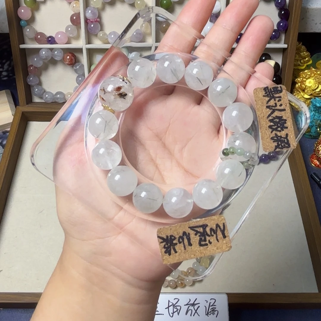 未镶嵌手链水晶939号绿发雪霜发晶