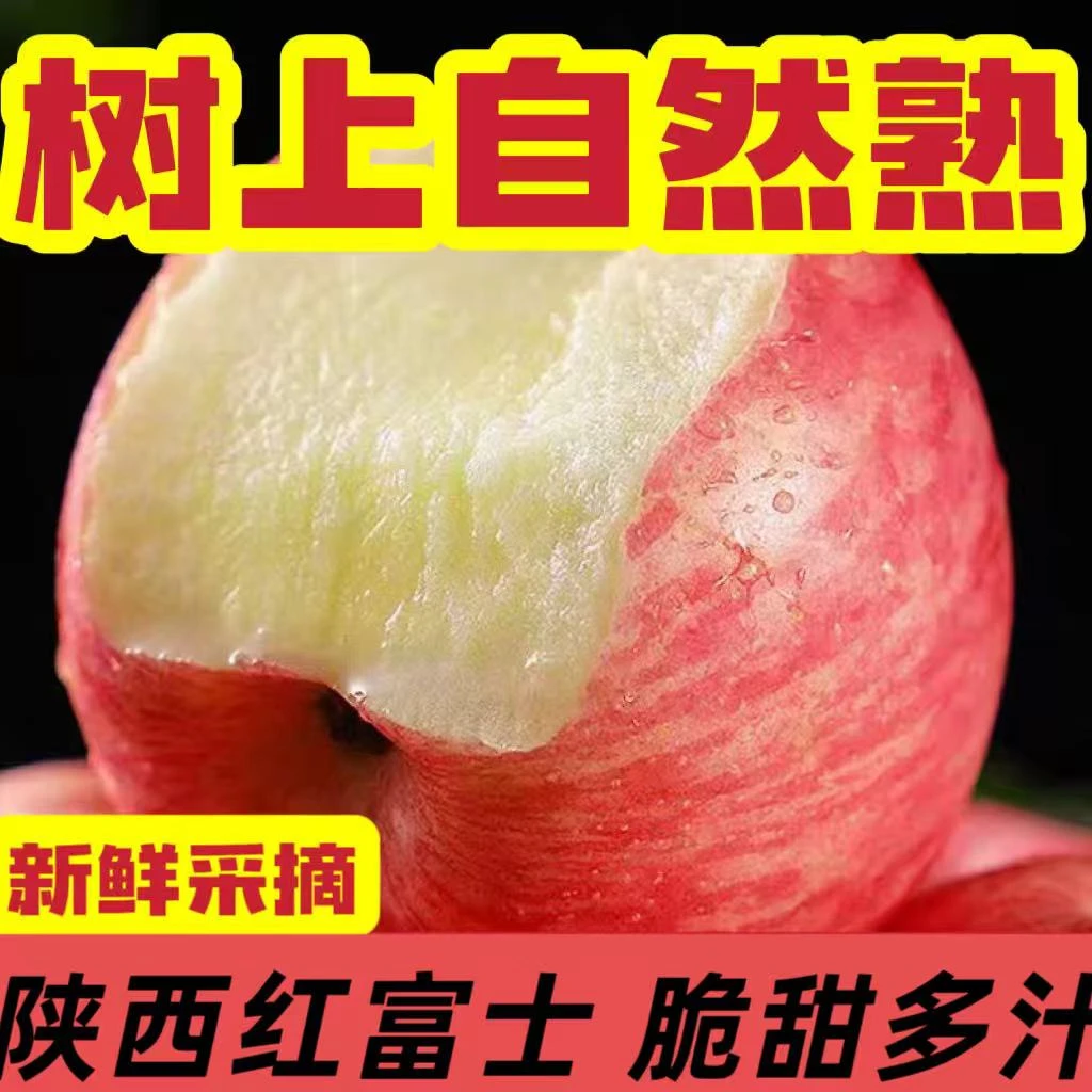 陕西红富士苹果现摘现发当季新鲜水果脆甜多汁