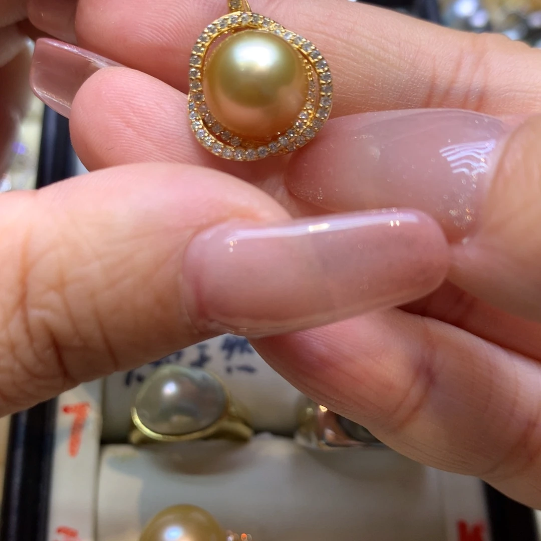 颈饰银S925镶嵌海水珍珠