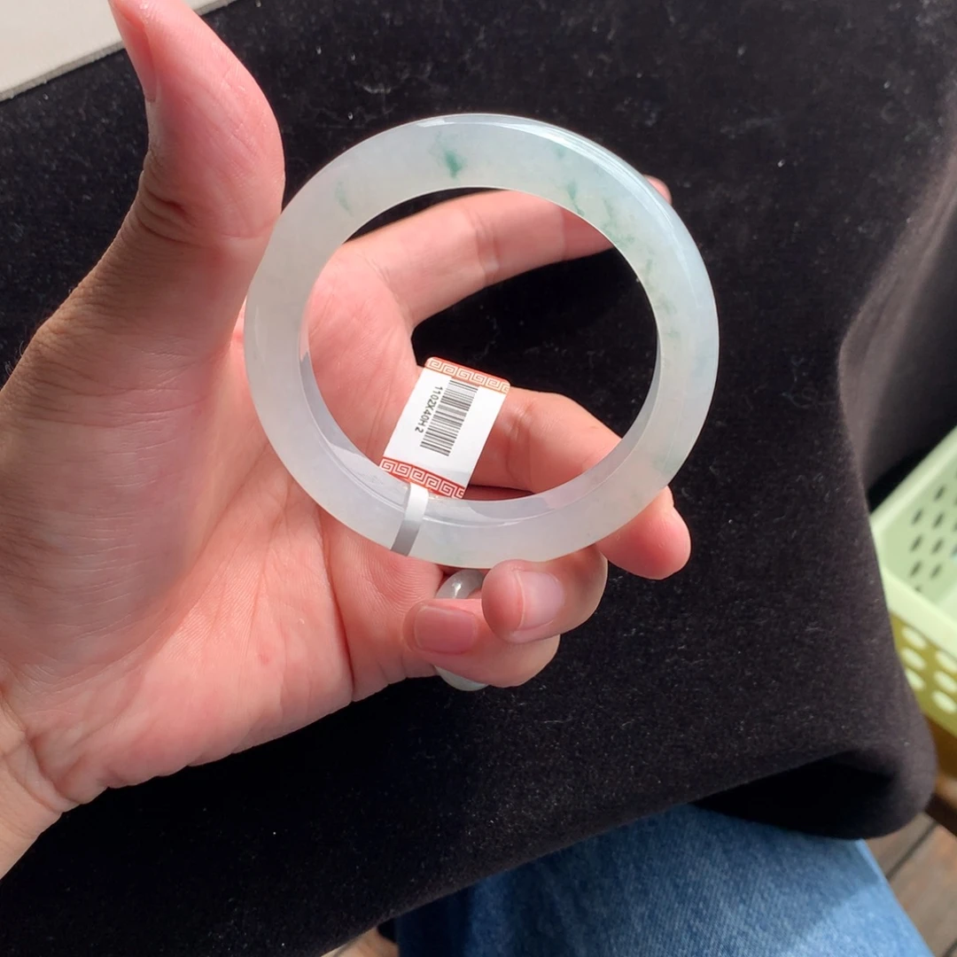 翡翠未镶嵌手镯32号54