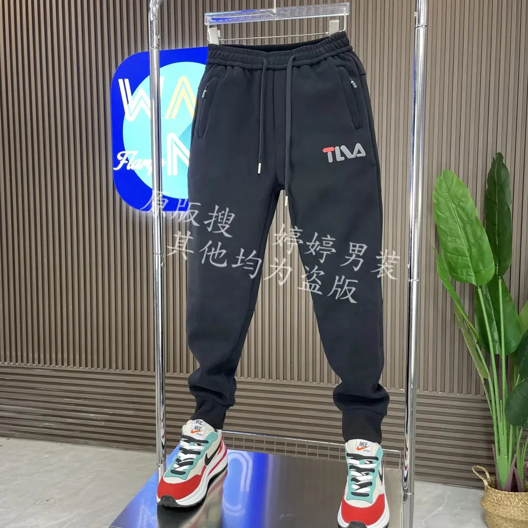 【轻奢】松紧腰休闲裤男款秋冬款束脚修身弹力时尚百搭潮牌运动长裤