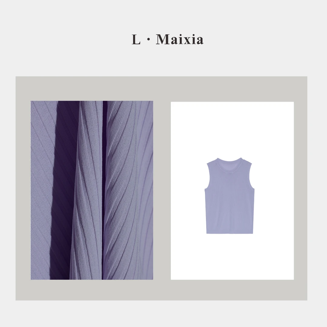 L.MAIXIA/露·玛莉先2025女士休闲针织背心ZZ-25842