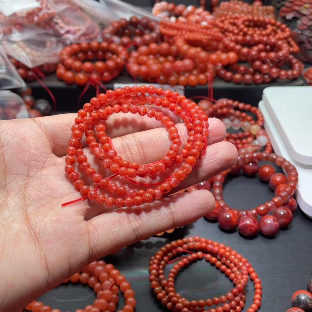 南红玛瑙手链未镶嵌