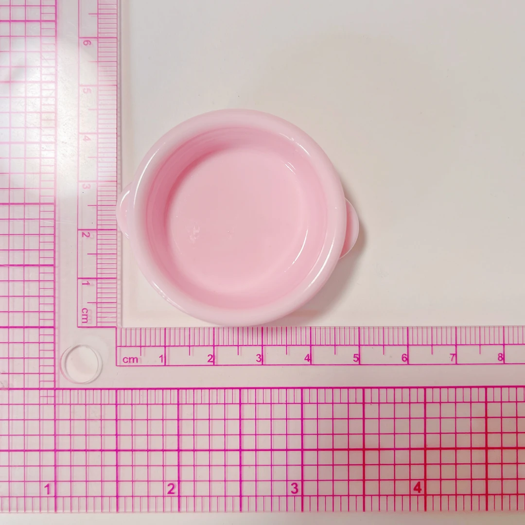 【妮梦梦定制】双耳泡面锅 捏捏底托亮面混色DIY树脂配件