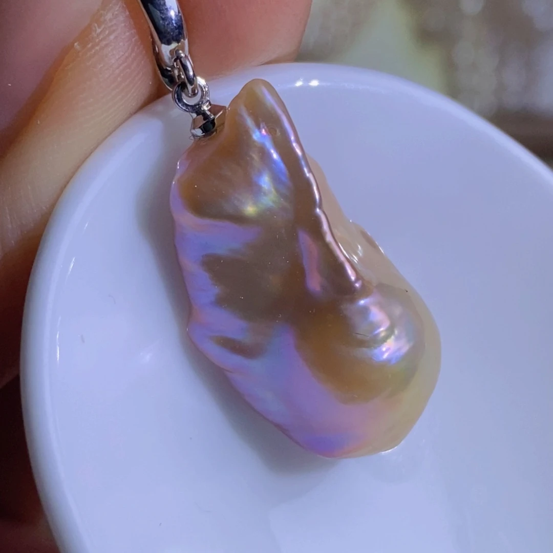 银S925镶嵌天然淡水珍珠淡水珍珠