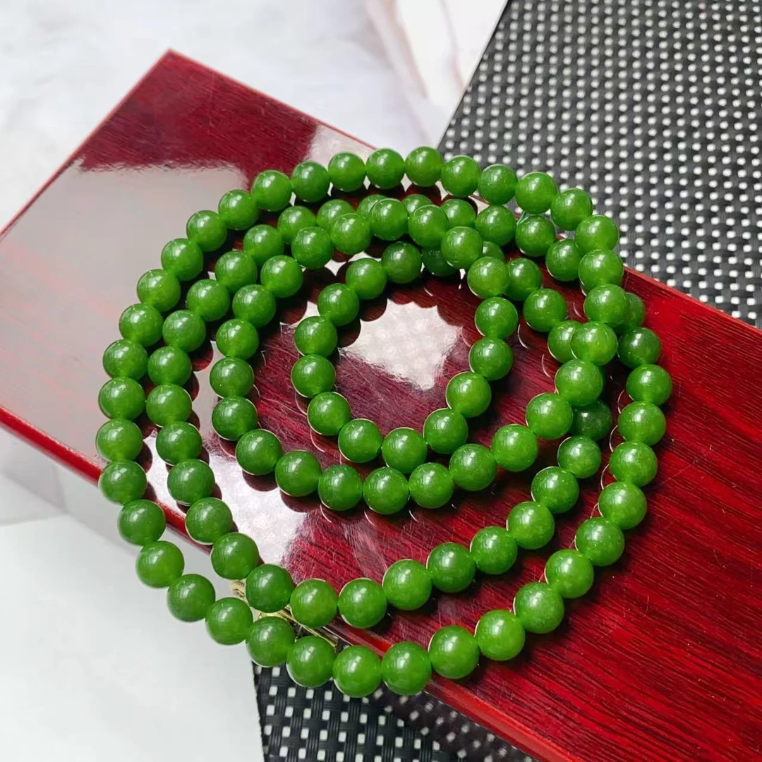 A87俄绿系108颗8M项链