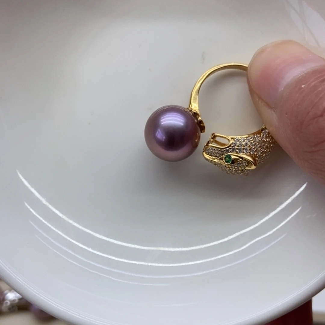 淡水珍珠戒指银S925镶嵌