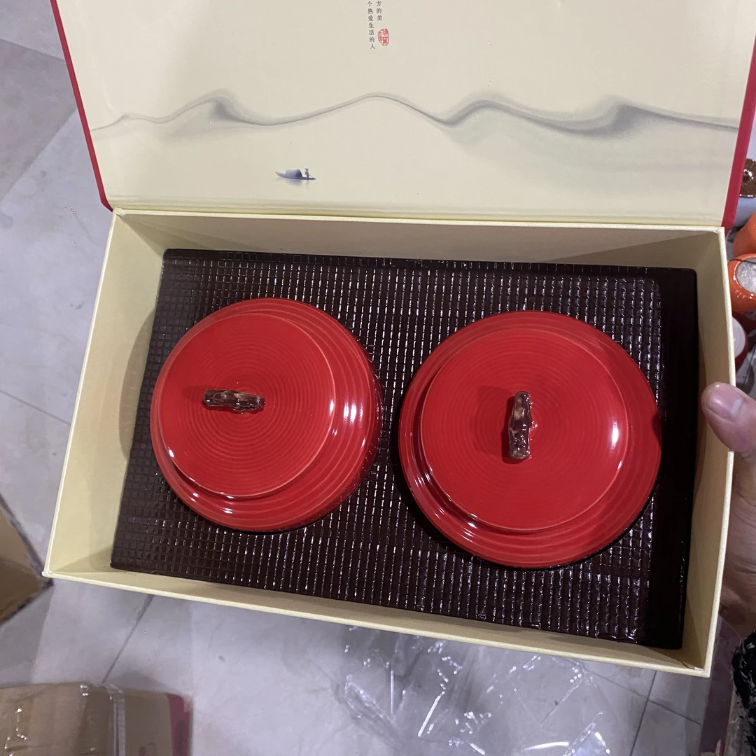 锦绣江山礼盒带茶叶罐装