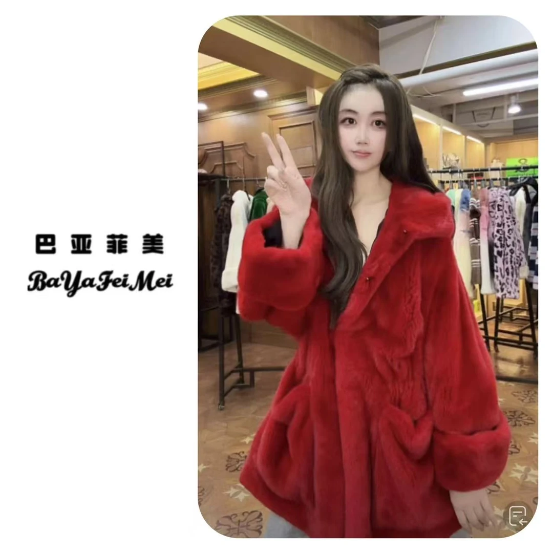 巴亚菲美洋洋推荐/2025/YY【天鹅绒之吻】进口紫金皮草外套CC-67025