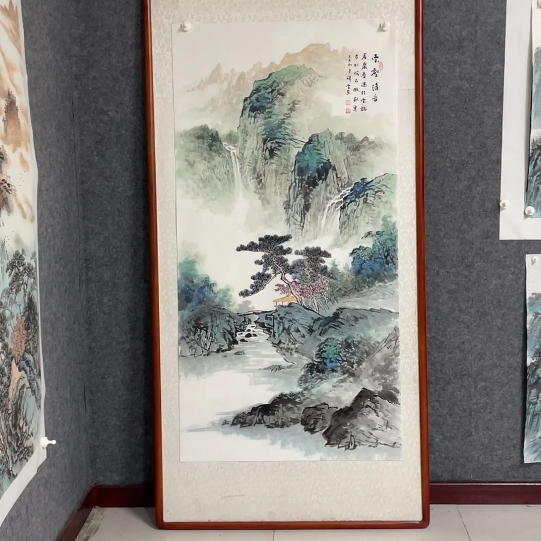 国画四尺138.69画芯 不带框 带合影 捡漏