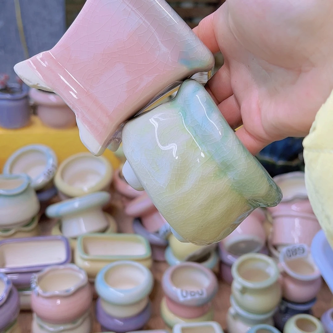 红陶陶瓷花盆当场满12包邮