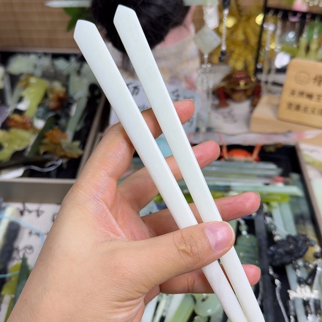 蛇纹石玉未镶嵌发饰4